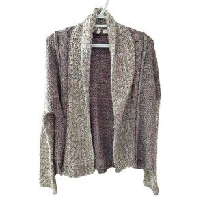 Anthropologie Moth Sweater Cardigan Women M Multi Color Knit Open Front